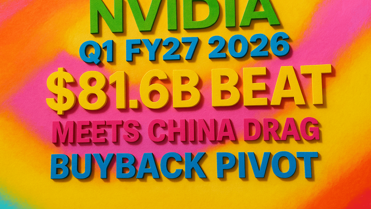 NVIDIA Q1 FY27 2026: $81.6B Beat Meets China Drag, Buyback Pivot