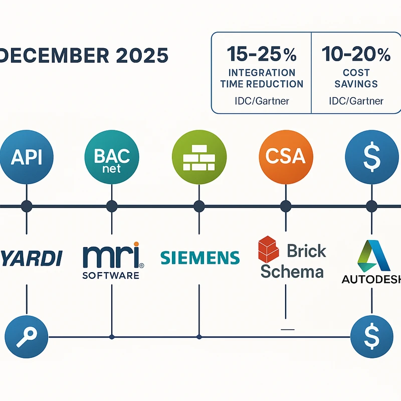 Timeline infographic of December 2025 PropTech interoperability releases and their standards alignment