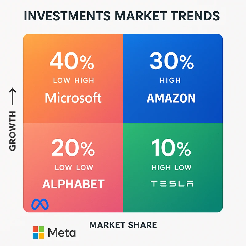 Matrix chart comparing Investments vendor features and market positioning