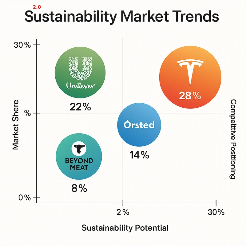 Matrix chart comparing Sustainability vendor features and market positioning