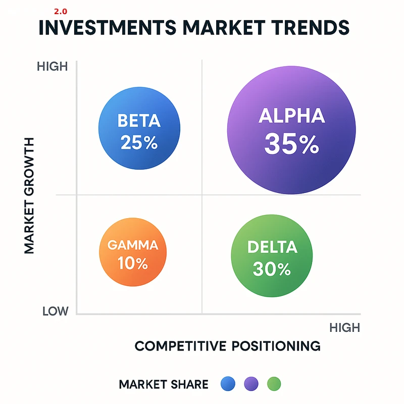 Matrix chart comparing Investments vendor features and market positioning